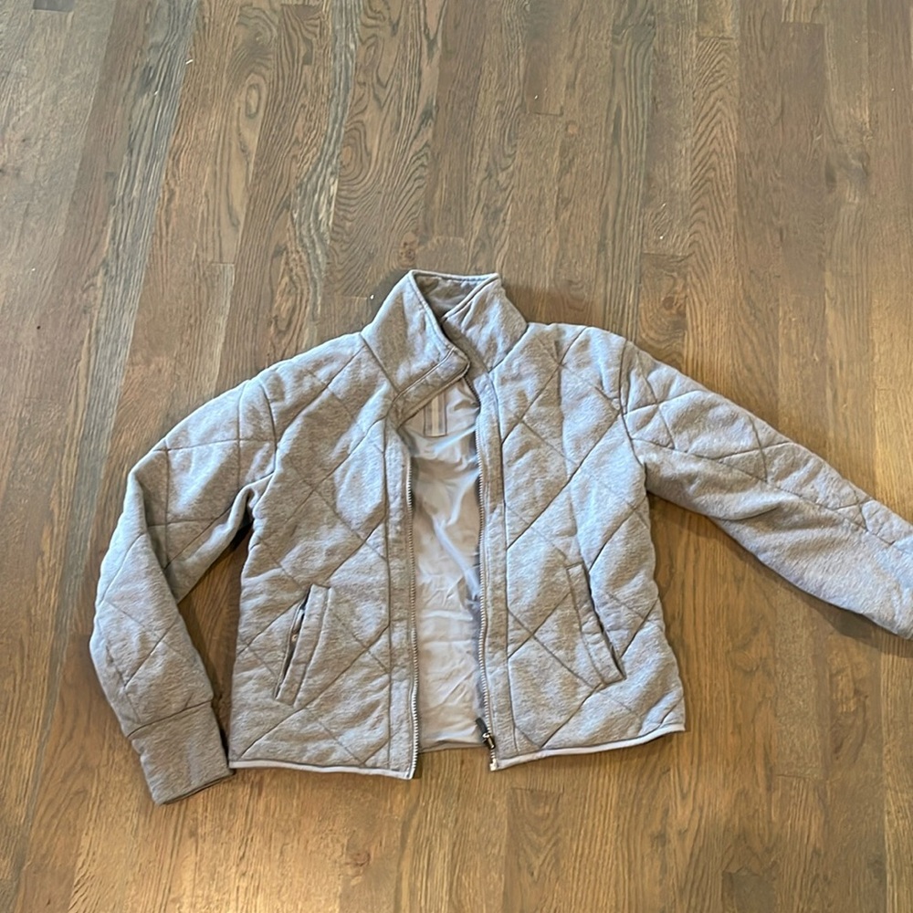 Reversible gray lululemon bomber jacket